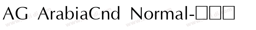 AG ArabiaCnd Normal字体转换